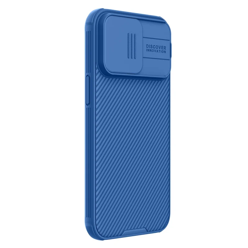 NILLKIN CamShield Pro Series para iPhone 15 Pro Capa de Telefone PC+TPU Slide Camera Shield Cover - Azul