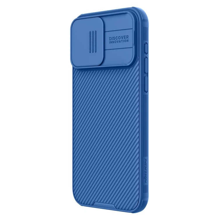 NILLKIN CamShield Pro Case for iPhone 15 Pro Phone Case Camera Lens Protection PC+TPU Magnetic Cover - Blue