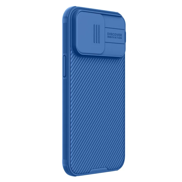 NILLKIN CamShield Pro Case for iPhone 15 Pro Phone Case Camera Lens Protection PC+TPU Magnetic Cover - Blue