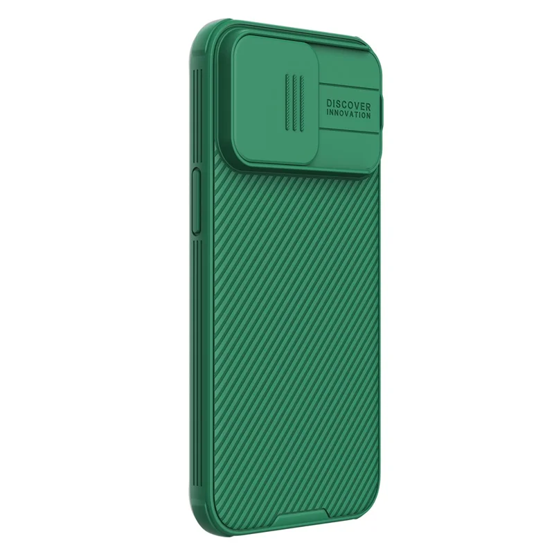 Custodia NILLKIN CamShield Pro per iPhone 15 Pro, custodia per telefono, protezione per obiettivo della fotocamera, PC+TPU magnetica - Verde