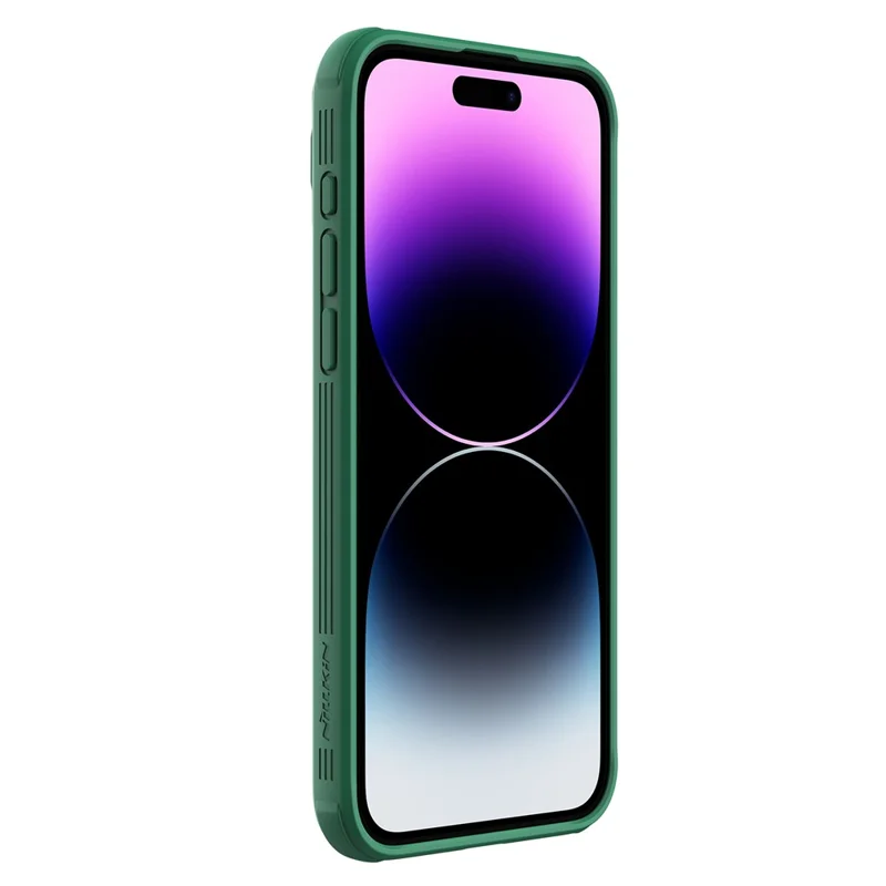 Custodia NILLKIN CamShield Pro per iPhone 15 Pro, custodia per telefono, protezione per obiettivo della fotocamera, PC+TPU magnetica - Verde
