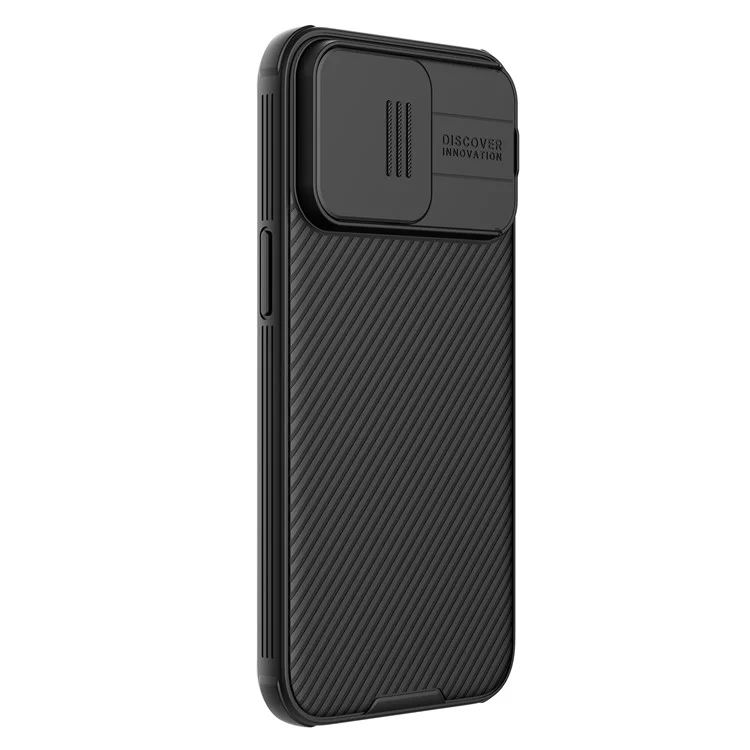 NILLKIN CamShield Pro Case for iPhone 15 Pro Max Anti-drop Phone Case Camera Lens Protection PC+TPU Magnetic Cover - Black