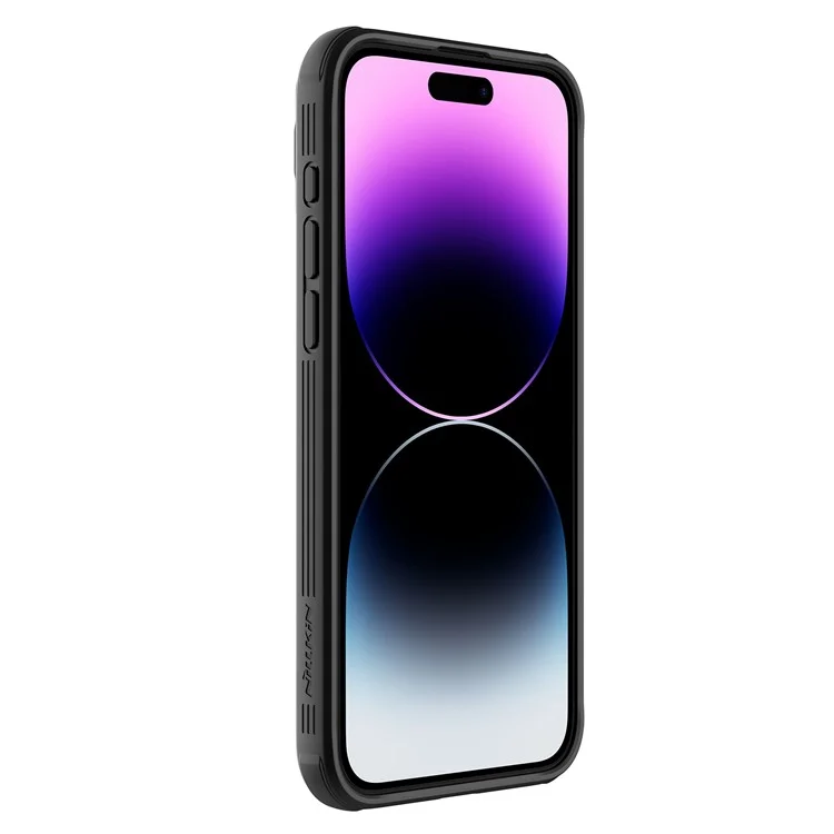 NILLKIN CamShield Pro Case for iPhone 15 Pro Max Anti-drop Phone Case Camera Lens Protection PC+TPU Magnetic Cover - Black