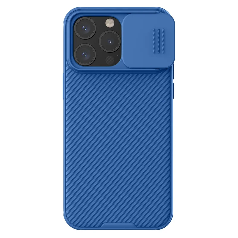NILLKIN CamShield Pro Case for iPhone 15 Pro Max Anti-drop Phone Case Camera Lens Protection PC+TPU Magnetic Cover - Blue