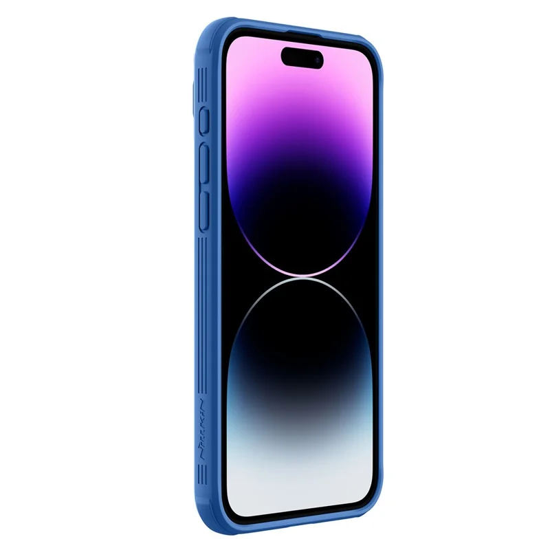 NILLKIN CamShield Pro Case for iPhone 15 Pro Max Anti-drop Phone Case Camera Lens Protection PC+TPU Magnetic Cover - Blue