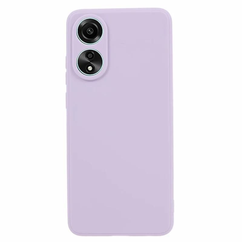 For Oppo A58 4G Straight Edge Soft TPU Phone Case Lens Precise Cutout Anti-drop Cover - Purple