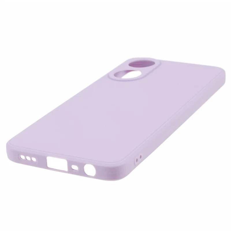 For Oppo A58 4G Straight Edge Soft TPU Phone Case Lens Precise Cutout Anti-drop Cover - Purple