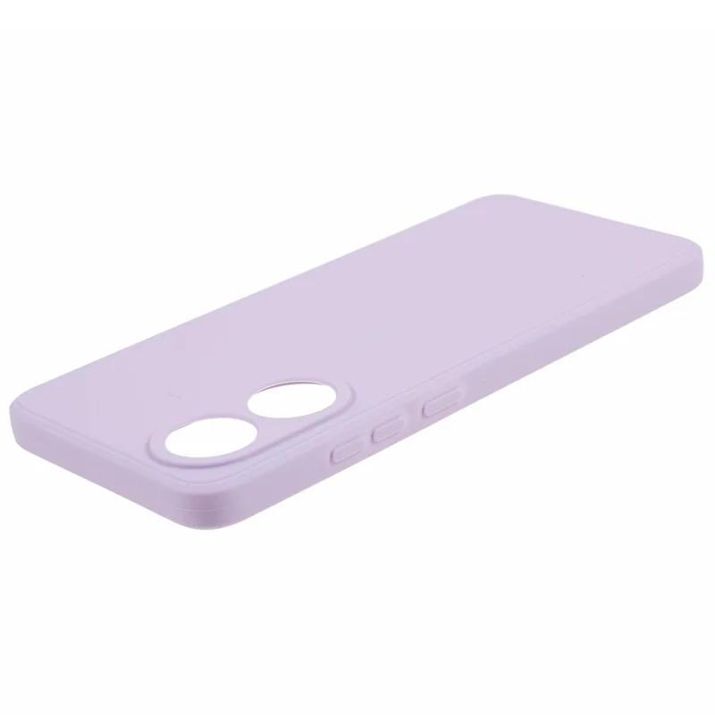 For Oppo A58 4G Straight Edge Soft TPU Phone Case Lens Precise Cutout Anti-drop Cover - Purple