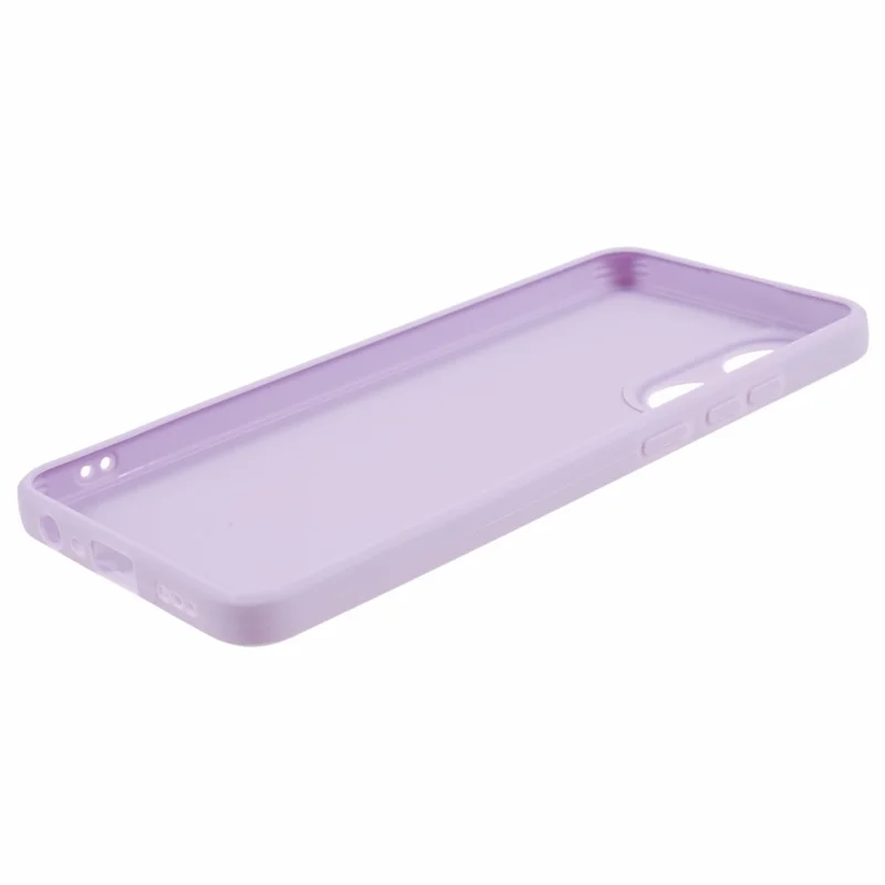 For Oppo A58 4G Straight Edge Soft TPU Phone Case Lens Precise Cutout Anti-drop Cover - Purple