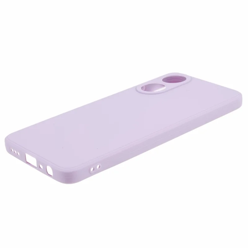 For Oppo A58 4G Straight Edge Soft TPU Phone Case Lens Precise Cutout Anti-drop Cover - Purple