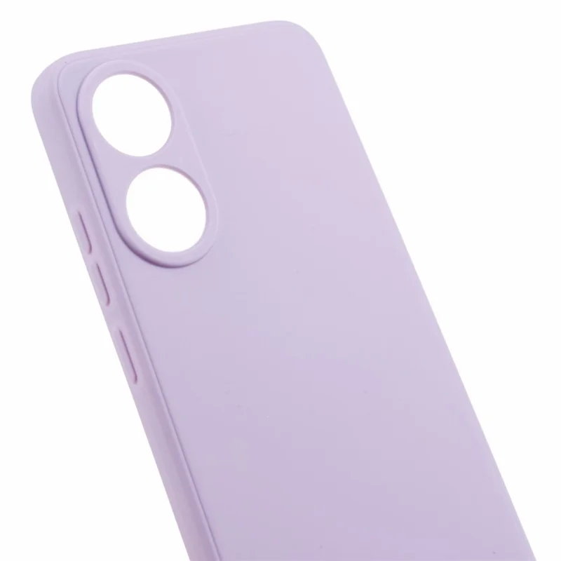 For Oppo A58 4G Straight Edge Soft TPU Phone Case Lens Precise Cutout Anti-drop Cover - Purple