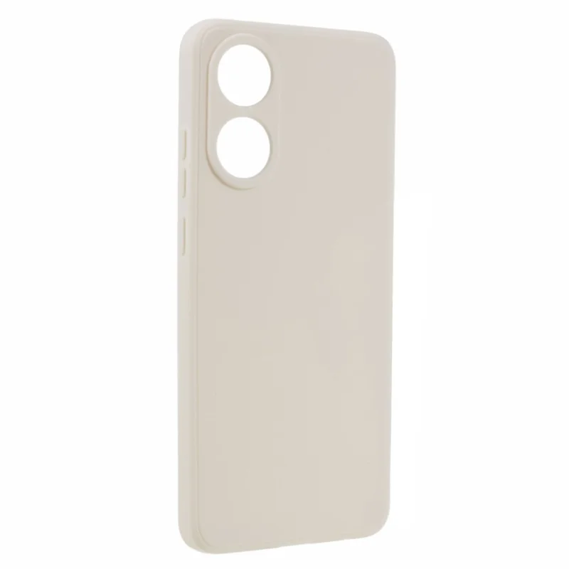 For Oppo A58 4G Straight Edge Soft TPU Phone Case Lens Precise Cutout Anti-drop Cover - White