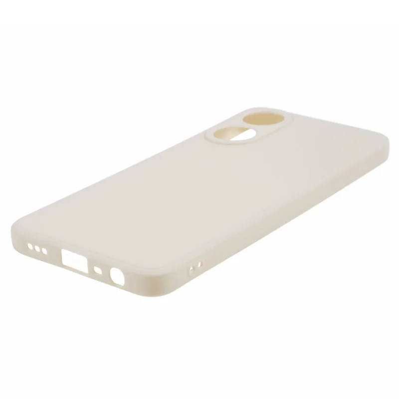 For Oppo A58 4G Straight Edge Soft TPU Phone Case Lens Precise Cutout Anti-drop Cover - White