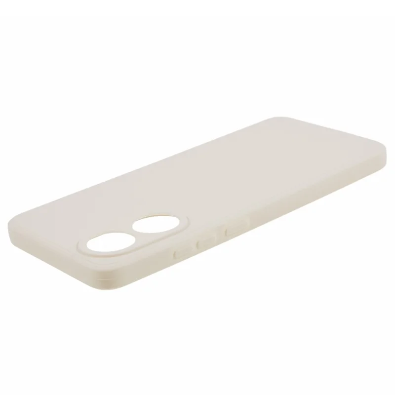 For Oppo A58 4G Straight Edge Soft TPU Phone Case Lens Precise Cutout Anti-drop Cover - White