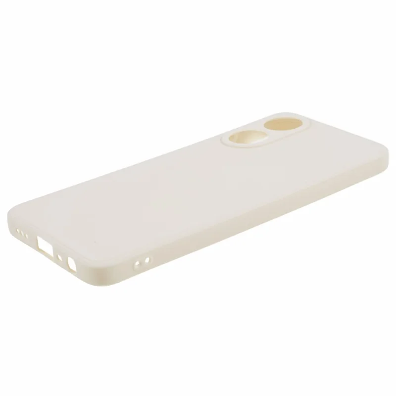 For Oppo A58 4G Straight Edge Soft TPU Phone Case Lens Precise Cutout Anti-drop Cover - White