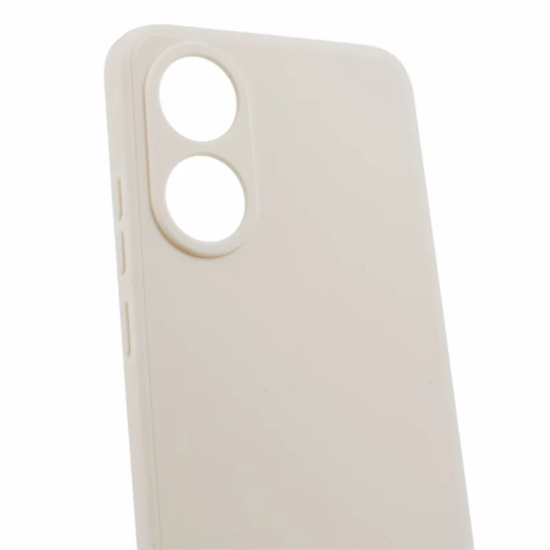 For Oppo A58 4G Straight Edge Soft TPU Phone Case Lens Precise Cutout Anti-drop Cover - White
