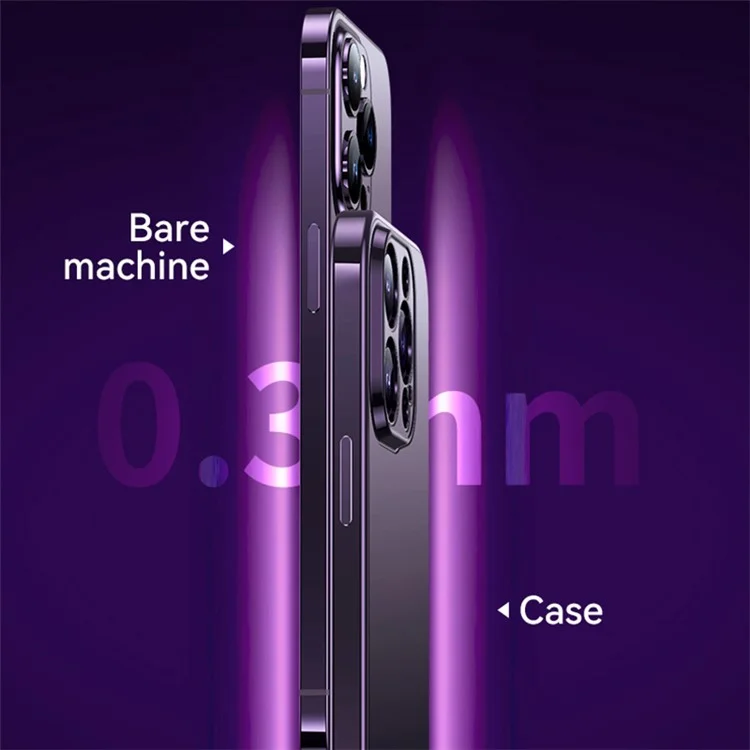 Protective TPU Case for iPhone 15 Pro Electroplating Anti-Scratch Phone Cover AG Matte Phone Case - Purple
