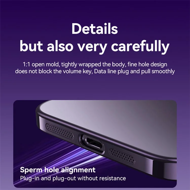 Protective TPU Case for iPhone 15 Pro Electroplating Anti-Scratch Phone Cover AG Matte Phone Case - Purple