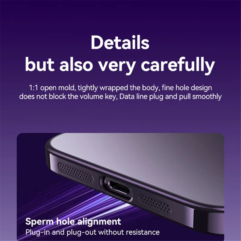 Slim TPU Case for iPhone 15 Electroplating AG Matte Phone Shell Anti-Drop Phone Cover - Purple