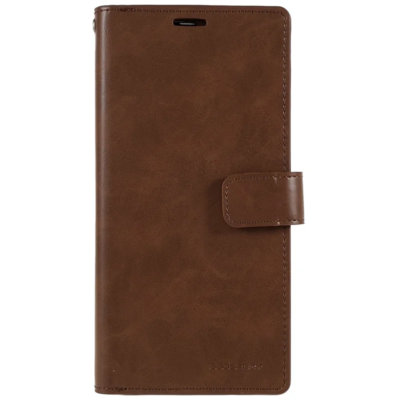 MERCURY GOOSPERY Mansoor Series for iPhone 15 Pro Max Wallet Phone Case PU Leather Phone Cover - Brown