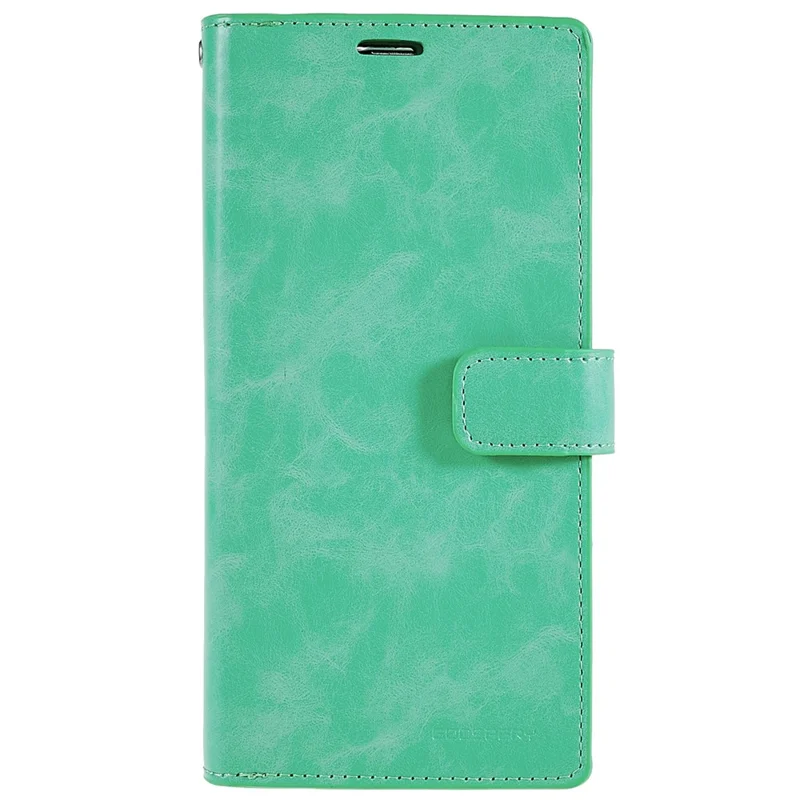 MERCURY GOOSPERY Mansoor Series for iPhone 15 Pro Max Wallet Phone Case PU Leather Phone Cover - Cyan