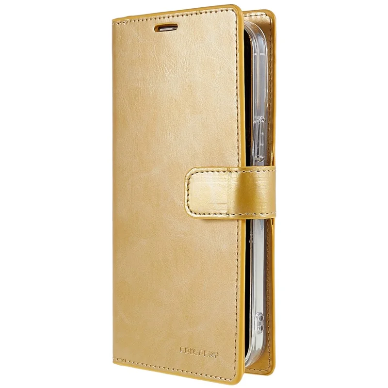 MERCURY GOOSPERY Mansoor Series per iPhone 15 Pro Max Wallet Phone Case Custodia in Pelle PU - Oro