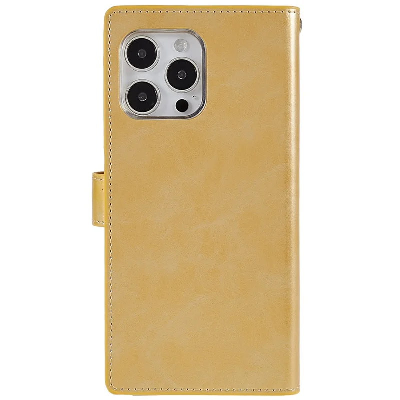 MERCURY GOOSPERY Mansoor Series per iPhone 15 Pro Max Wallet Phone Case Custodia in Pelle PU - Oro