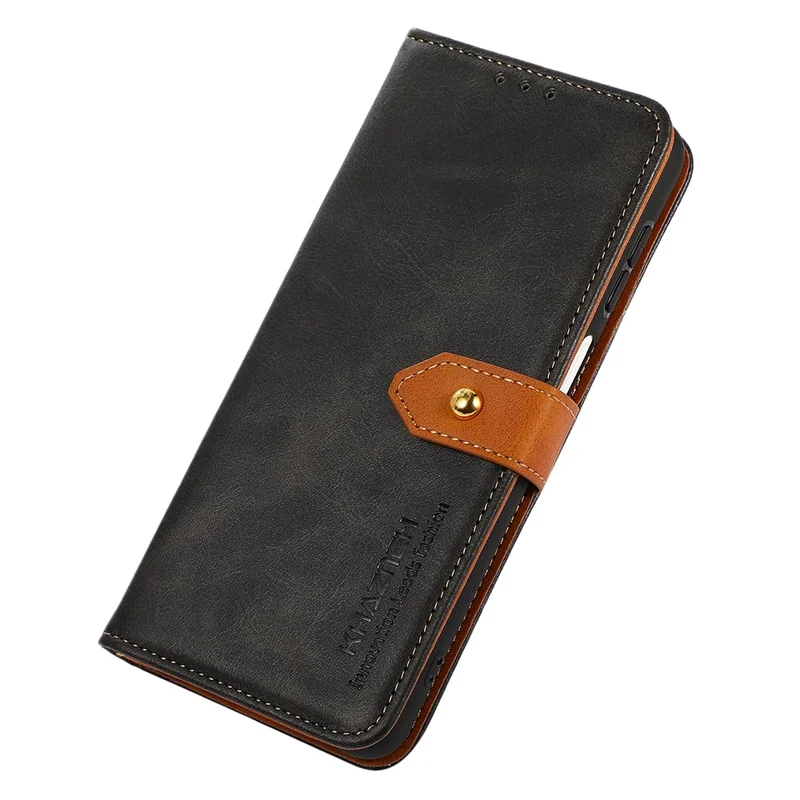 KHAZNEH Per Oppo A58 4G Custodia Portafoglio in Pelle Custodia Supporto Texture in Pelle di Mucca Anti-caduta - Nero