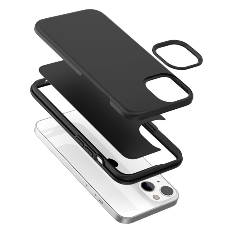 For iPhone 15 Plus Mobile Phone Case TPU+PC Shell Thickened Skin-touch Feeling Cell Phone Cover