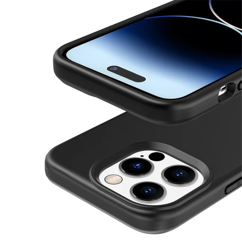 For iPhone 15 Pro Skin-touch Phone Case TPU+PC Shell Thickened Drop Protection Phone Cover