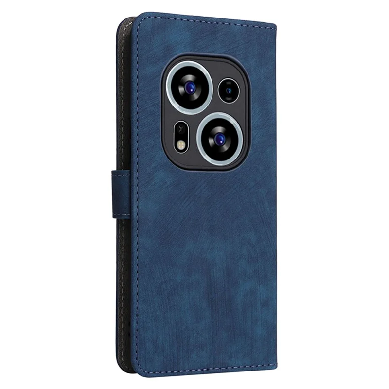 Voor TECNO Phantom X2 5G / X2 Pro 5G RFID-blokkerende hoesje Folio Flip lederen portemonnee standaardhoes met bandje - Blauw