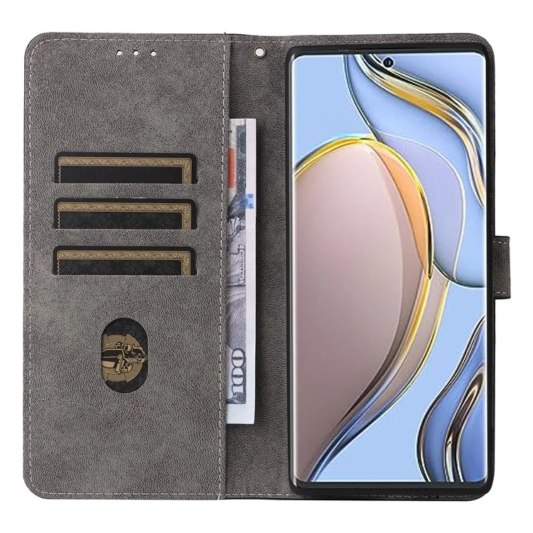 For TECNO Phantom X2 5G / X2 Pro 5G RFID Blocking Phone Case Folio Flip Leather Wallet Stand Cover with Strap - Brown