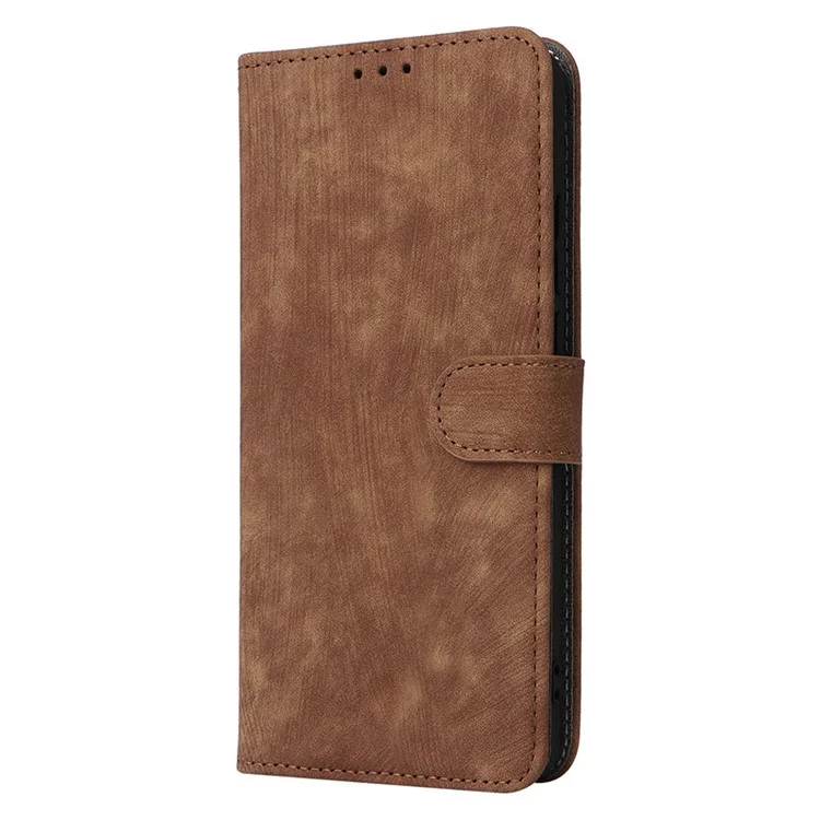 For OnePlus Nord CE3 5G / Oppo K11 5G RFID Blocking Cell Phone Case Leather Wallet Stand Cover with Strap - Brown