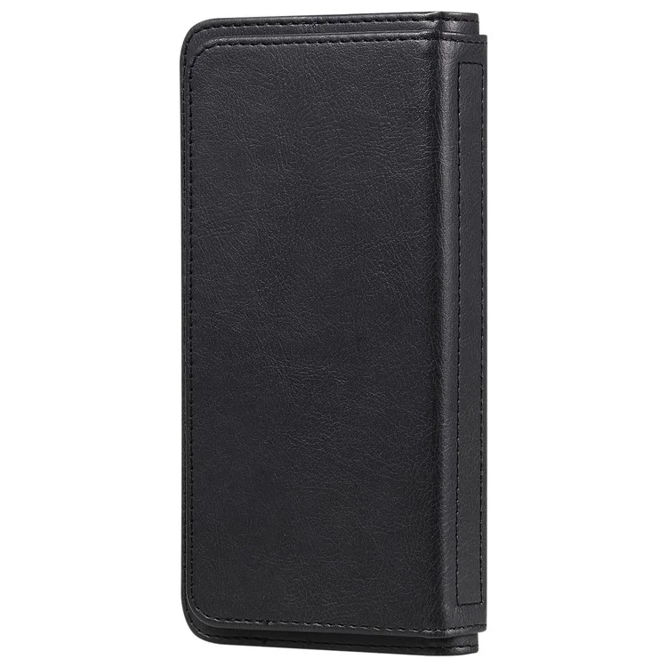 For Google Pixel 8 Pro Leather Case with 10 Card Holder Phone Cover Stand - Black