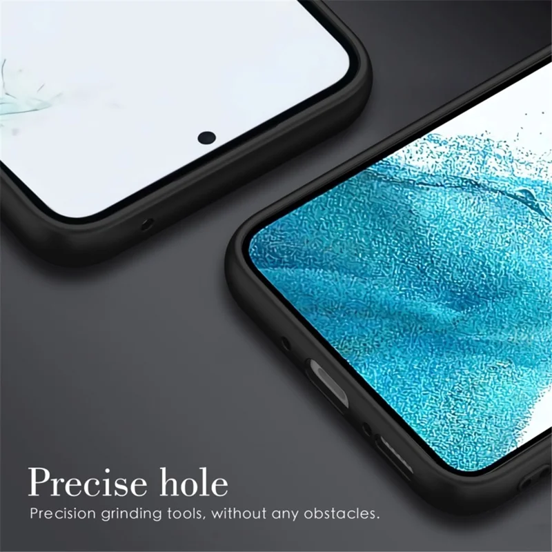 For Samsung Galaxy S23 FE Anti-scratch Phone Case Retro PU Leather Coated TPU+PC Phone Cover - Black