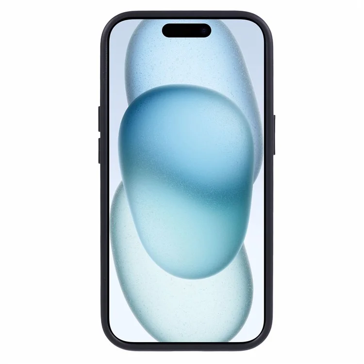 Для iPhone 15 Plus Matte Phone Case Совместимый с MagSafe PC+TPU Back Cover - Черный