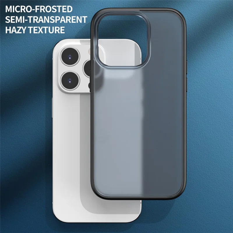 Translucent Matte Phone Case for iPhone 15 Pro TPU + PC Anti-scratch Phone Protective Cover - White