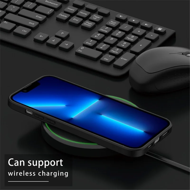 Per iPhone 15 Retro Anti-drop Phone Case PU Leather Coated TPU+PC Back Cover - Black