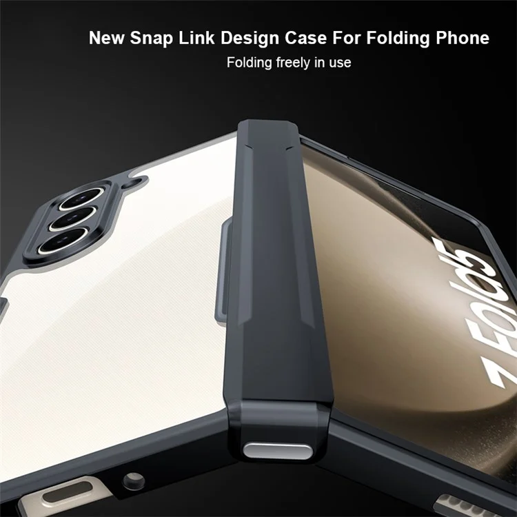 XUNDD Für Samsung Galaxy Z Fold5 5G Case PC+TPU+Gehärtetes Glas Handyhülle mit Glas+Schutzleiste