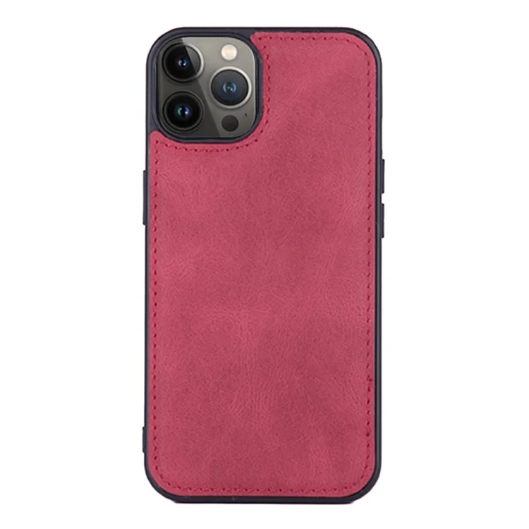 MEGSHI 017 Series For iPhone 15 Pro Max Zipper Pocket Wallet Leather Cover Magnetic Detachable Phone Case - Red