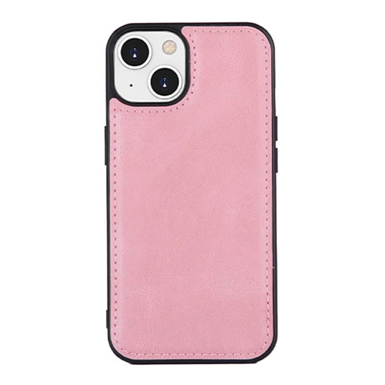 MEGSHI 017 Series For iPhone 15 Magnetic Detachable Phone Cover Zipper Wallet PU Leather Drop-proof Case - Rose Gold