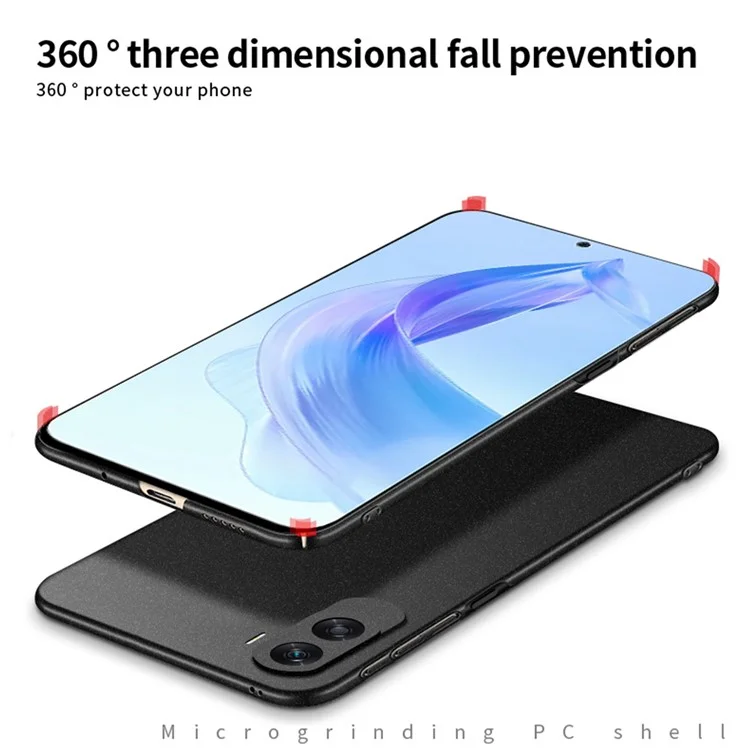 MOFI Shield Matte Series for Honor X50i 5G / 90 Lite 5G PC Phone Case Anti-scratch Slim Phone Cover - Black