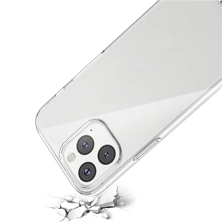 For iPhone 15 Flexible TPU Clear Anti-scratch Phone Case with 2.5D Arc Edge Tempered Glass Screen Film