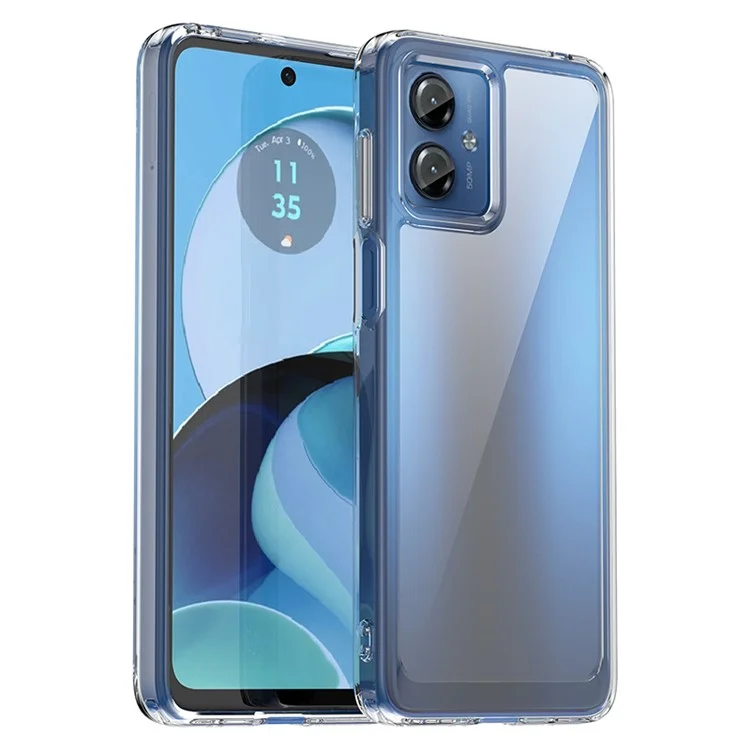 For Motorola Moto G14 4G TPU+Acrylic Mobile Phone Case Drop-proof Back Cover - Transparent