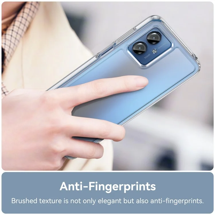 For Motorola Moto G14 4G TPU+Acrylic Mobile Phone Case Drop-proof Back Cover - Transparent