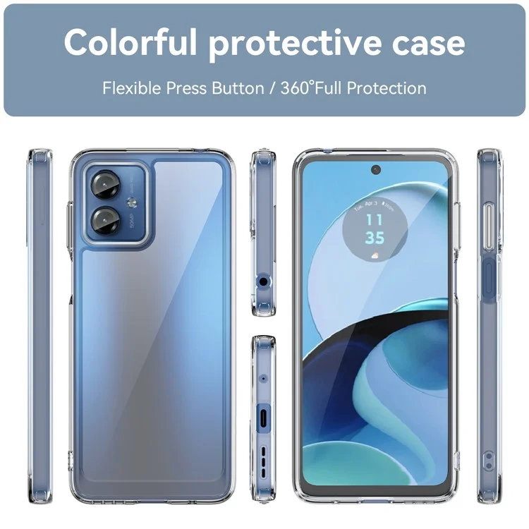 For Motorola Moto G14 4G TPU+Acrylic Mobile Phone Case Drop-proof Back Cover - Transparent