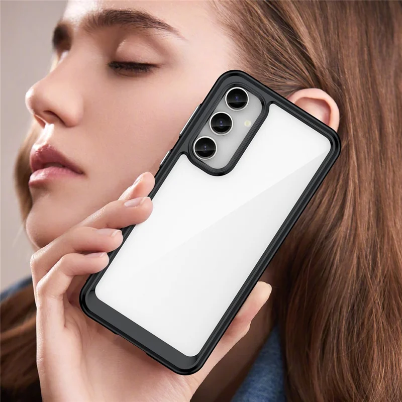 Per Samsung Galaxy S23 FE Custodia back cover antiurto in TPU+acrilico antischeggia - Nera