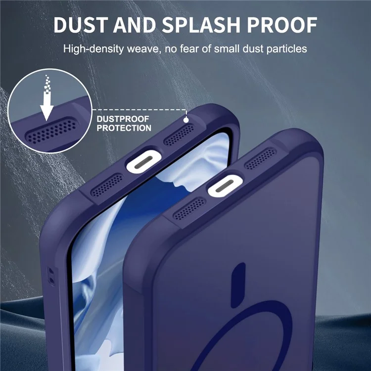 For iPhone 15 Protective Case Compatible with MagSafe Scratch-Proof TPU+PC Phone Cover - Blue