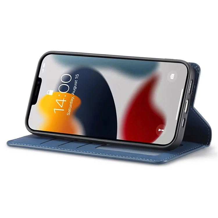 FORWENW Fantasy-Serie für iPhone 15 Pro Max Skin-Touch PU-Leder Magnetisches Handyhülle - Blau