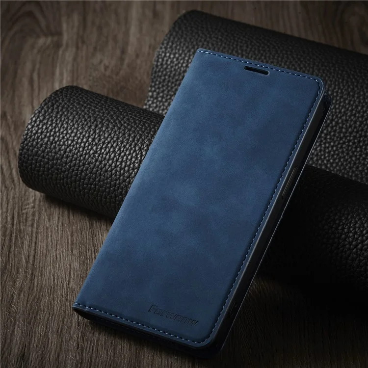 FORWENW Fantasy-Serie für iPhone 15 Pro Max Skin-Touch PU-Leder Magnetisches Handyhülle - Blau